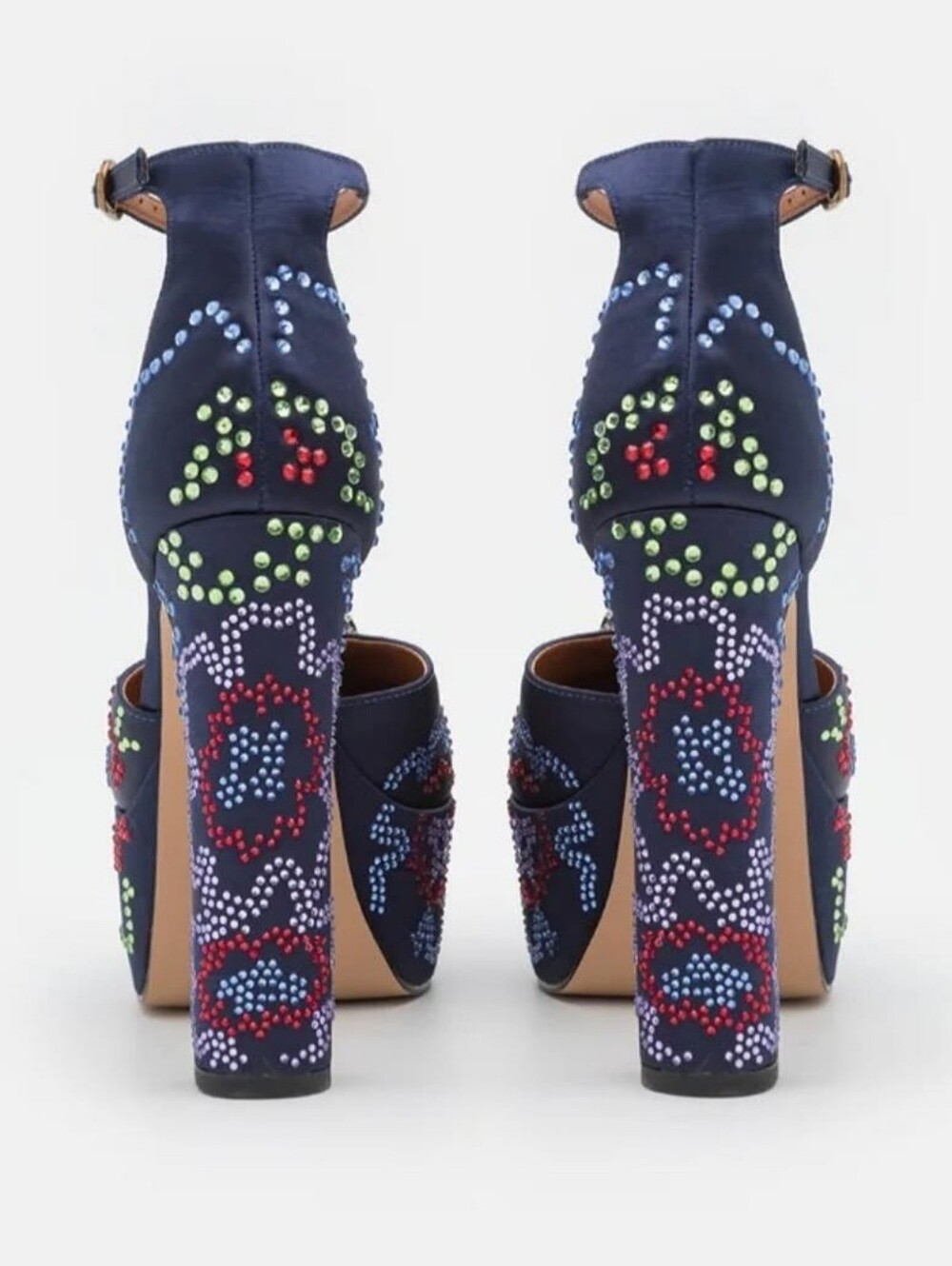 KURT GEIGER LONDON, Kensington Platform. Blue Fabic Occasion. Z l - Picture 5 of 5
